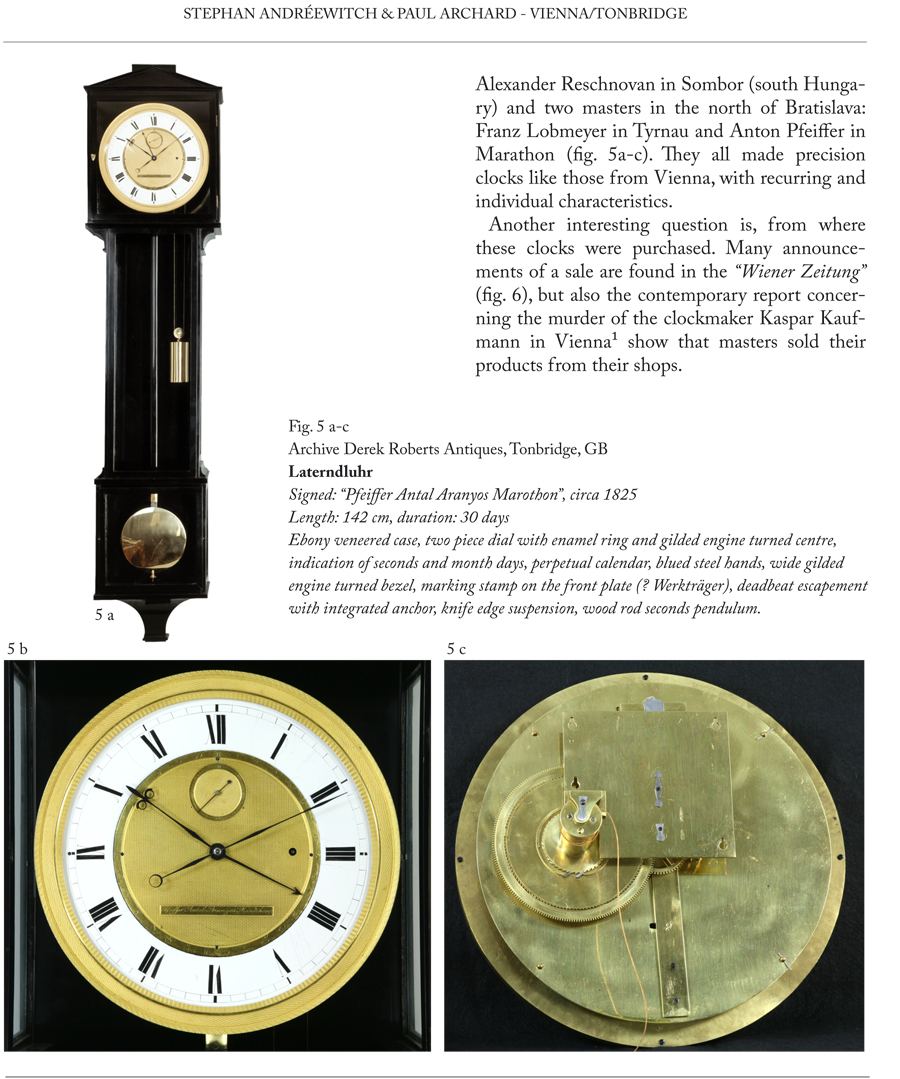 Die Wand- & Bodenstanduhren der Donaumonarchie, Uhrmacherzentren 1780-1850